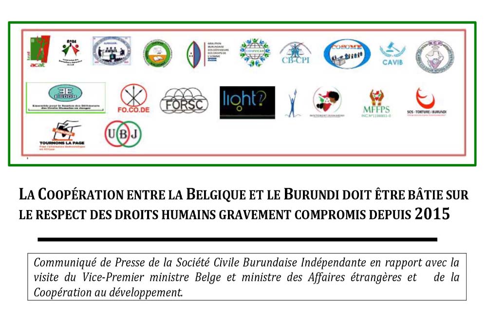 Déclaration de la Société Civile burundaise en exil suite à la relance des relations diplomatiques de la Belgique envers le Burundi